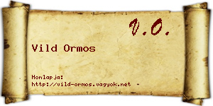 Vild Ormos névjegykártya
